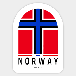 Norway Flag Sticker, For Norway Lovers Sticker